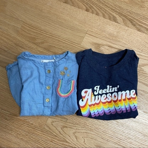 Rainbow 2T Top Bundle Feelin Awesome Cat & Jack - Picture 2 of 8